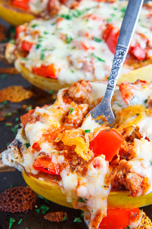 Sausage and Pepper Stuffed Spaghetti Squash Sausage and Pepper Stuffed Spaghetti Squash