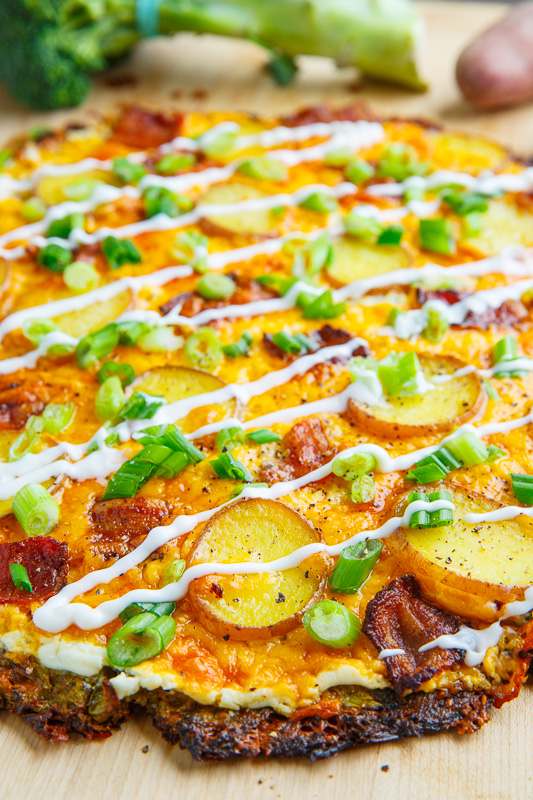 Loaded Baked Potato Broccoli Crust Pizza Loaded Baked Potato Broccoli Crust Pizza