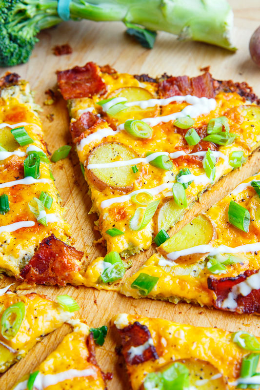 Loaded Baked Potato Broccoli Crust Pizza Loaded Baked Potato Broccoli Crust Pizza