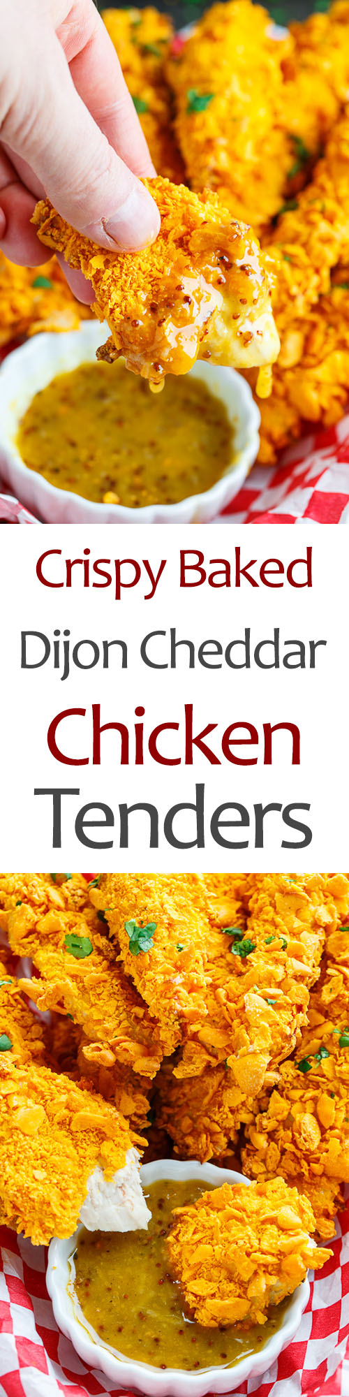 Crispy Baked Cheddar Dijon Chicken Tenders Crispy Baked Cheddar Dijon Chicken Tenders
