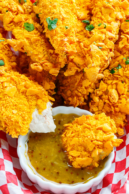 Crispy Baked Cheddar Dijon Chicken Tenders Crispy Baked Cheddar Dijon Chicken Tenders