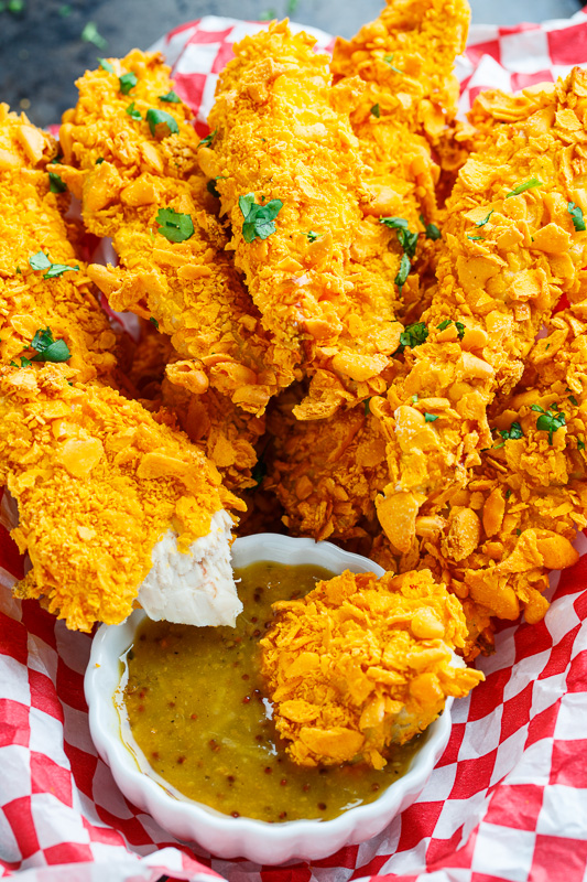 Crispy Baked Cheddar Dijon Chicken Tenders Crispy Baked Cheddar Dijon Chicken Tenders