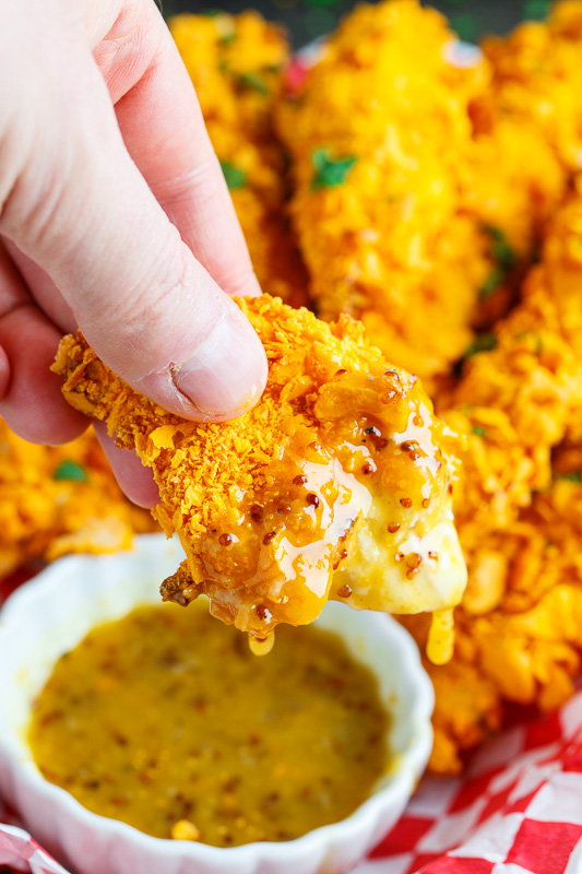 Crispy Baked Cheddar Dijon Chicken Tenders Crispy Baked Cheddar Dijon Chicken Tenders