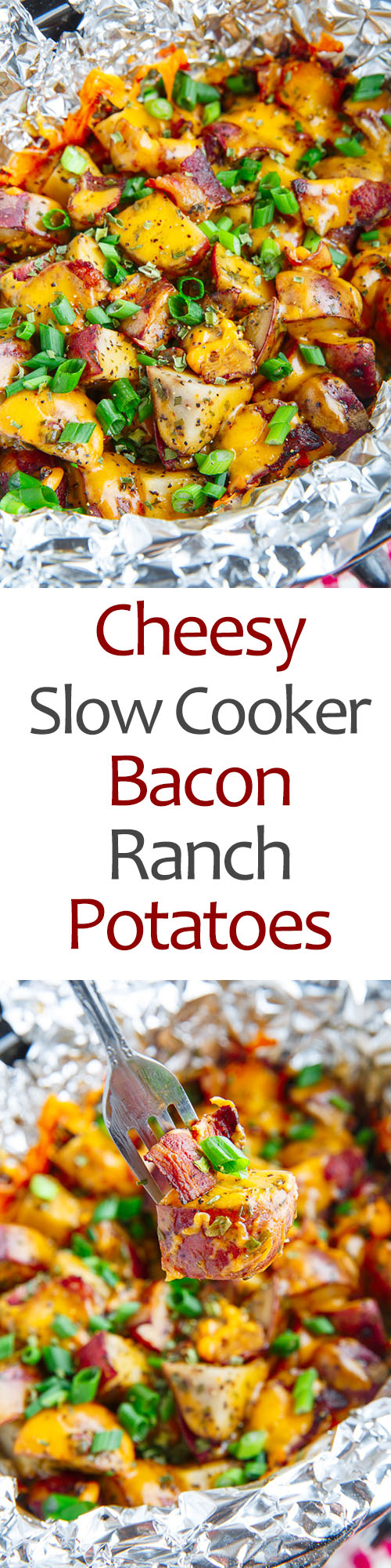 Cheesy Slow Cooker Bacon Ranch Potatoes Cheesy Slow Cooker Bacon Ranch Potatoes