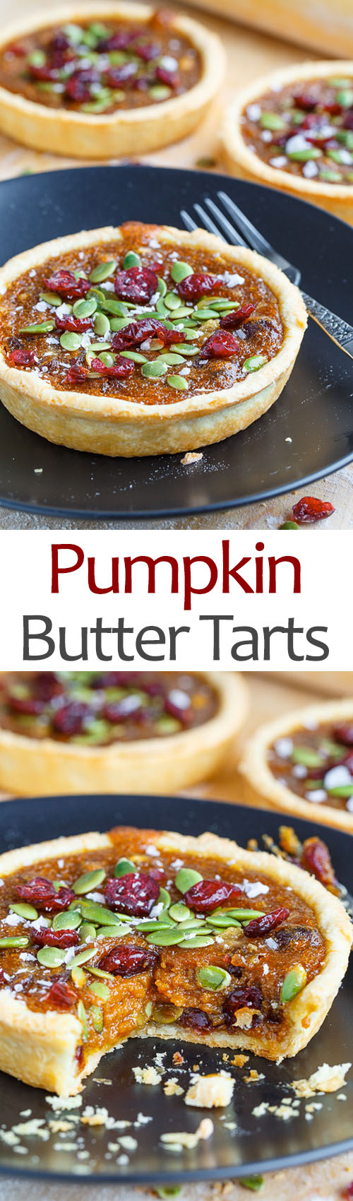Pumpkin Butter Tarts with Pepitas and Cranberries Pumpkin Butter Tarts with Pepitas and Cranberries
