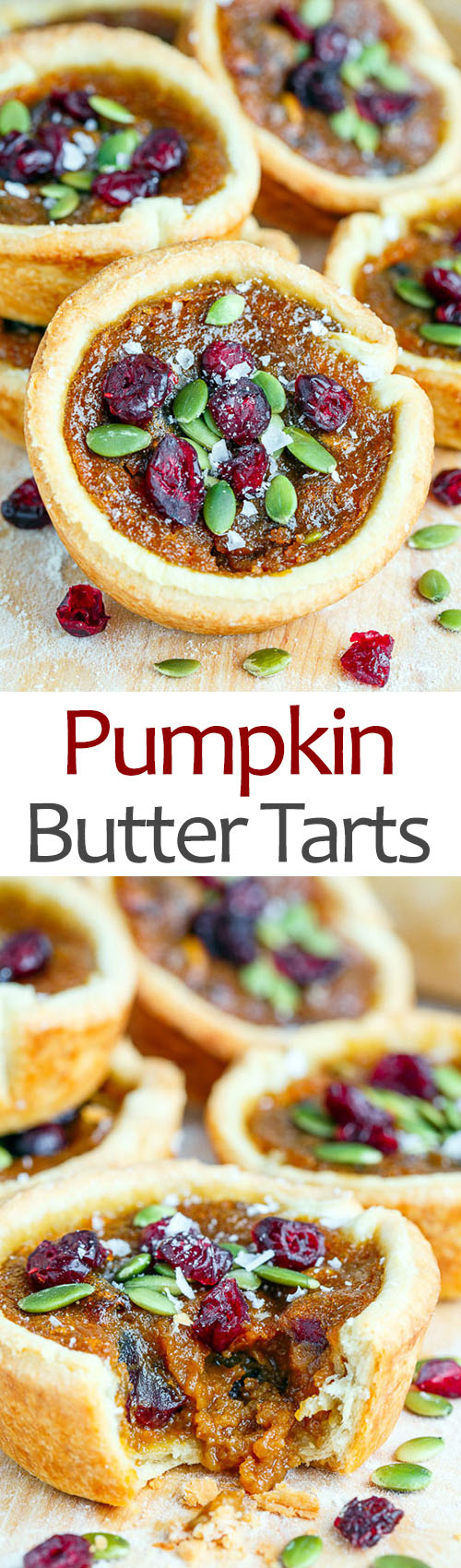 Pumpkin Butter Tarts with Pepitas and Cranberries Pumpkin Butter Tarts with Pepitas and Cranberries