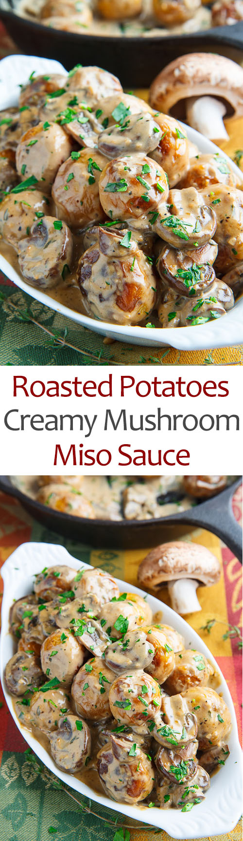 Roasted Potatoes in Creamy Mushroom and Miso Sauce Roasted Potatoes in Creamy Mushroom and Miso Sauce