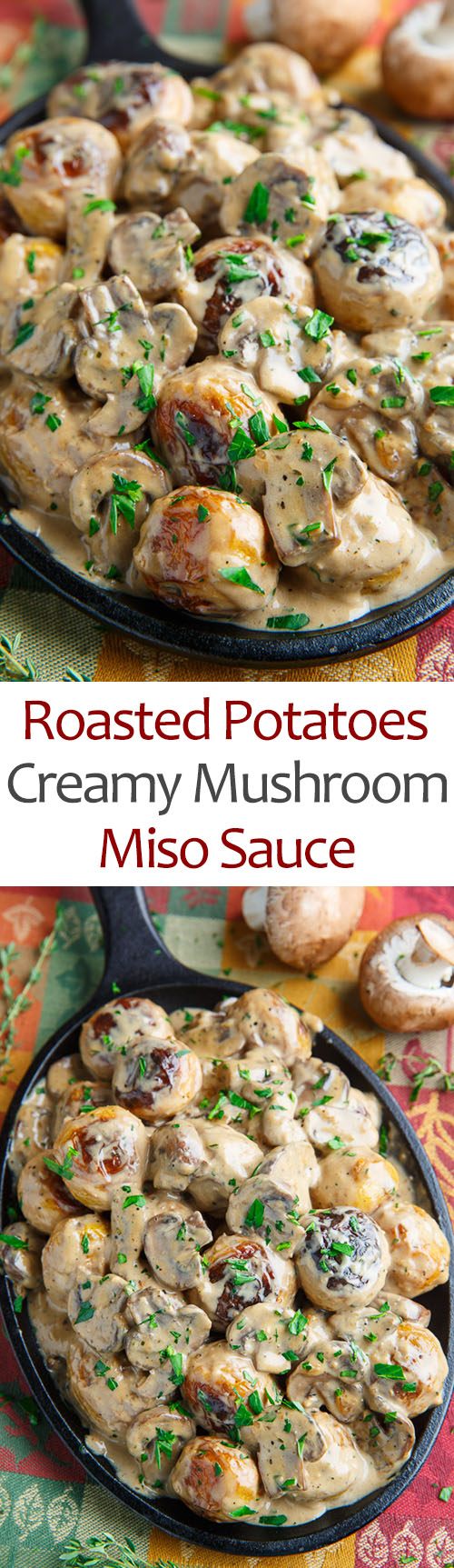 Roasted Potatoes in Creamy Mushroom and Miso Sauce Roasted Potatoes in Creamy Mushroom and Miso Sauce