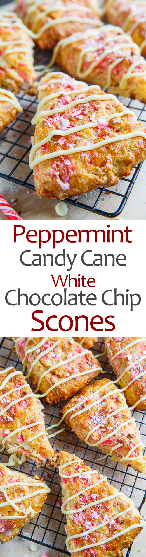 Peppermint Candy Cane and White Chocolate Chip Scones Peppermint Candy Cane and White Chocolate Chip Scones