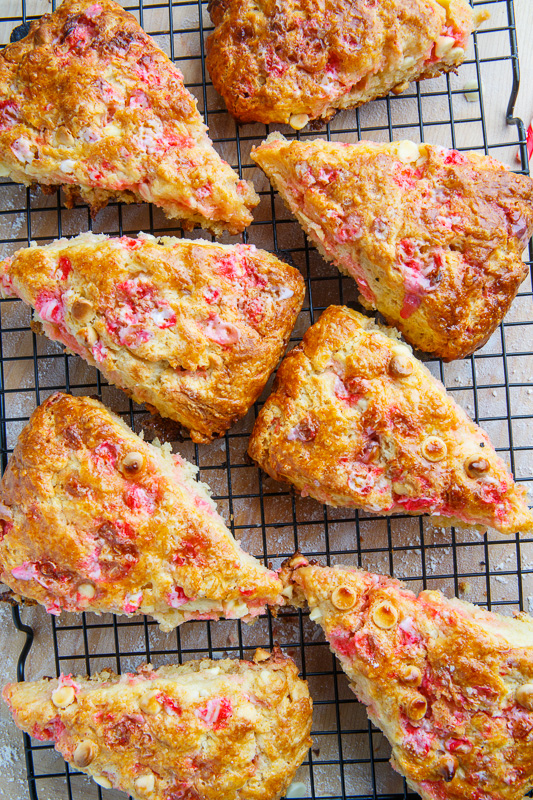 Peppermint Candy Cane and White Chocolate Chip Scones Peppermint Candy Cane and White Chocolate Chip Scones