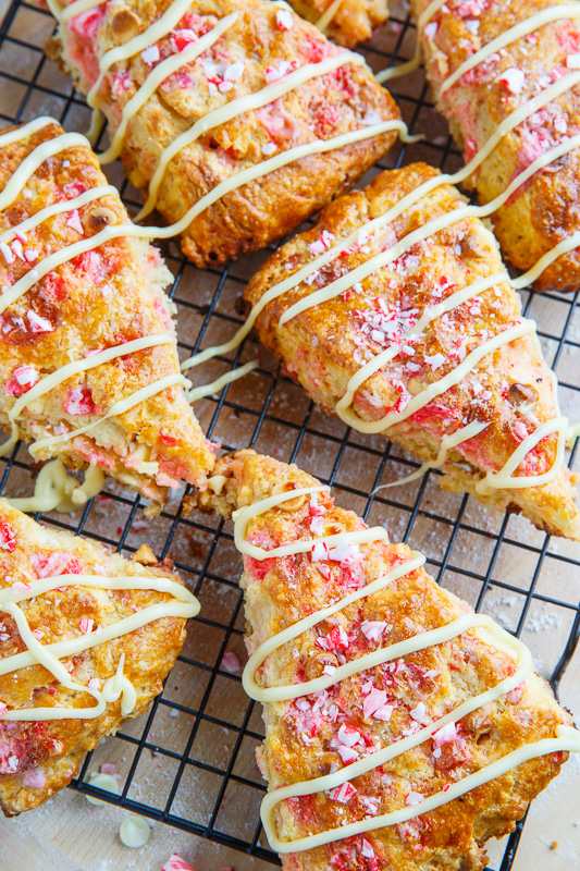 Peppermint Candy Cane and White Chocolate Chip Scones Peppermint Candy Cane and White Chocolate Chip Scones