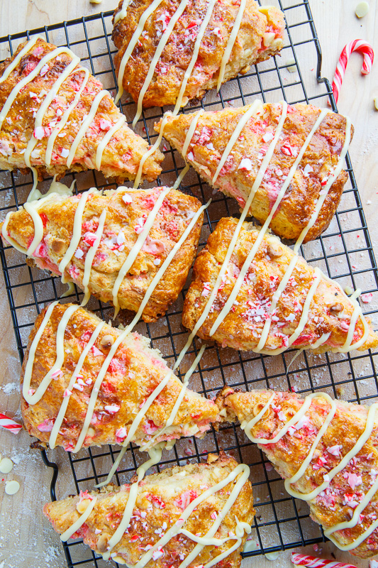 Peppermint Candy Cane and White Chocolate Chip Scones Peppermint Candy Cane and White Chocolate Chip Scones
