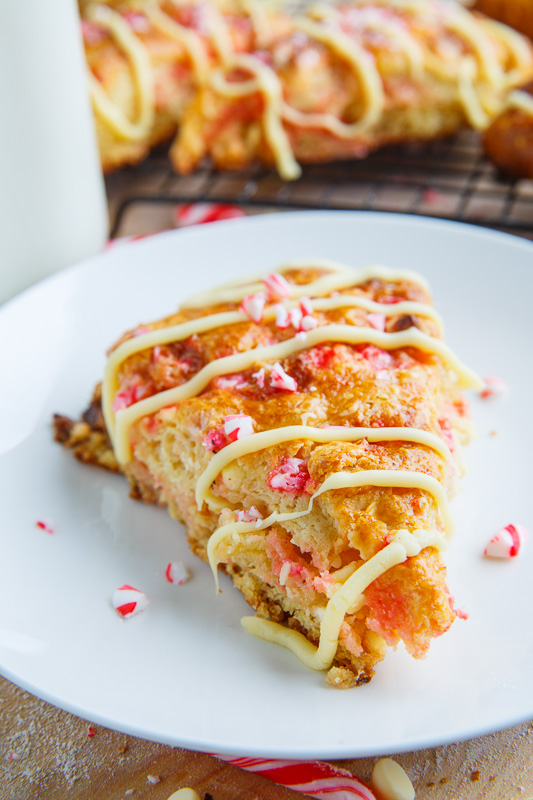 Peppermint Candy Cane and White Chocolate Chip Scones Peppermint Candy Cane and White Chocolate Chip Scones