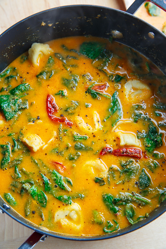 Creamy Parmesan Sundried Tomato and Spinach Tortellini Cauliflower Soup Creamy Parmesan Sundried Tomato and Spinach Tortellini Cauliflower Soup