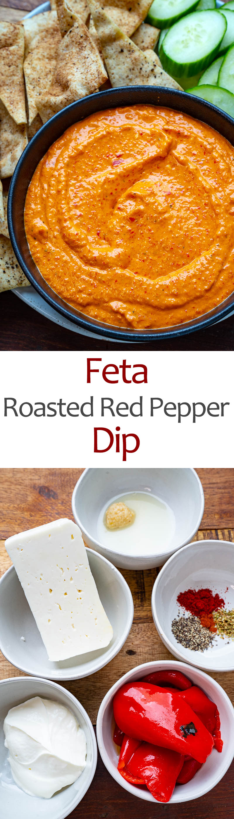 Feta and Roasted Red Pepper Dip (Htipiti) Feta and Roasted Red Pepper Dip (Htipiti)