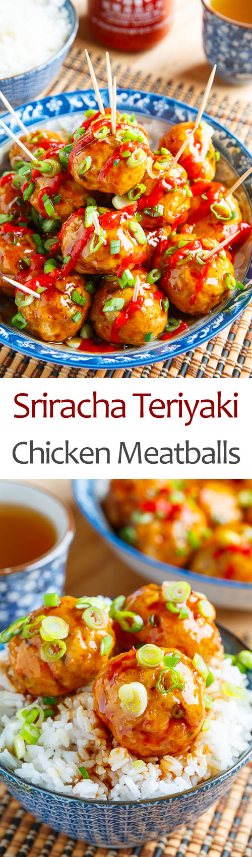 Sriracha Teriyaki Chicken Meatballs Sriracha Teriyaki Chicken Meatballs