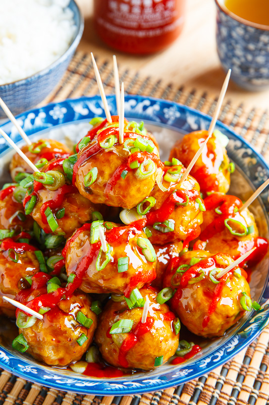 Sriracha Teriyaki Chicken Meatballs