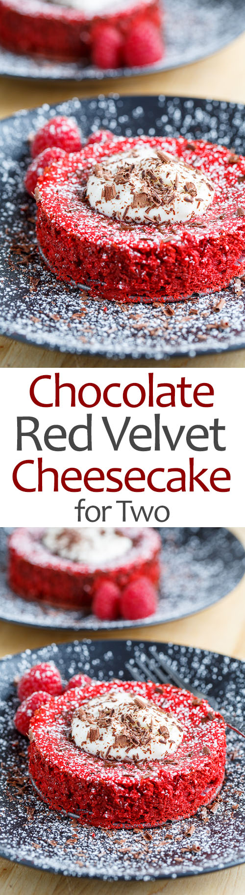 Chocolate Red Velvet Cheesecake for Two Chocolate Red Velvet Cheesecake for Two