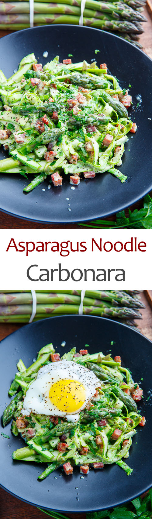 Asparagus Noodle Carbonara Asparagus Noodle Carbonara