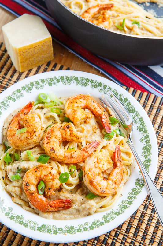 Cajun Shrimp Cauliflower Alfredo Linguini Cajun Shrimp Cauliflower Alfredo Linguini