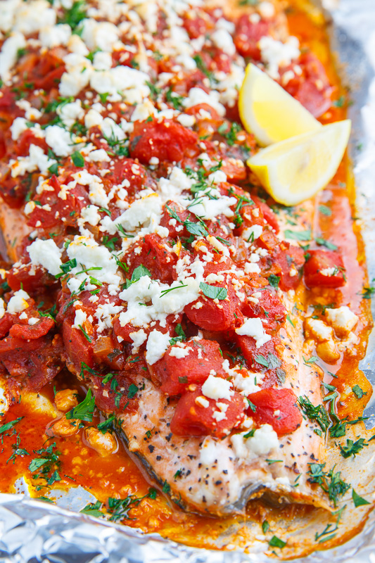 Salmon in a Tomato and Feta Sauce (aka Salmon Saganaki) Salmon in a Tomato and Feta Sauce (aka Salmon Saganaki)