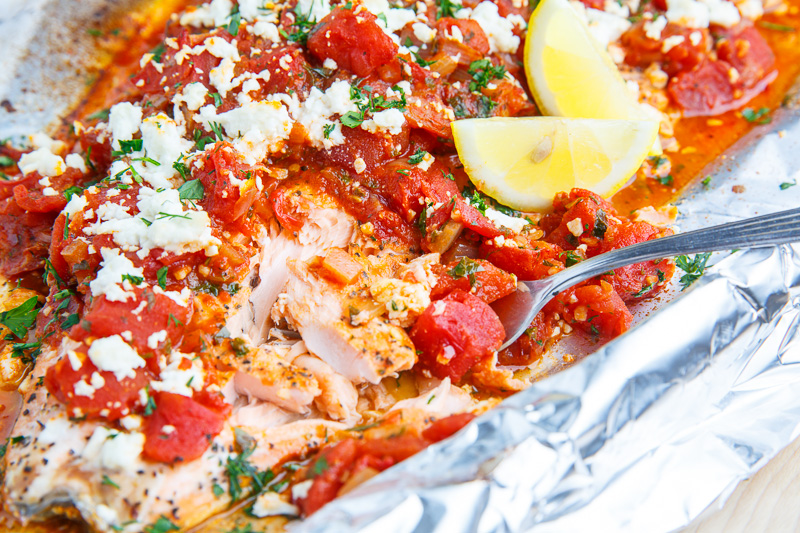 Salmon in a Tomato and Feta Sauce (aka Salmon Saganaki) Salmon in a Tomato and Feta Sauce (aka Salmon Saganaki)