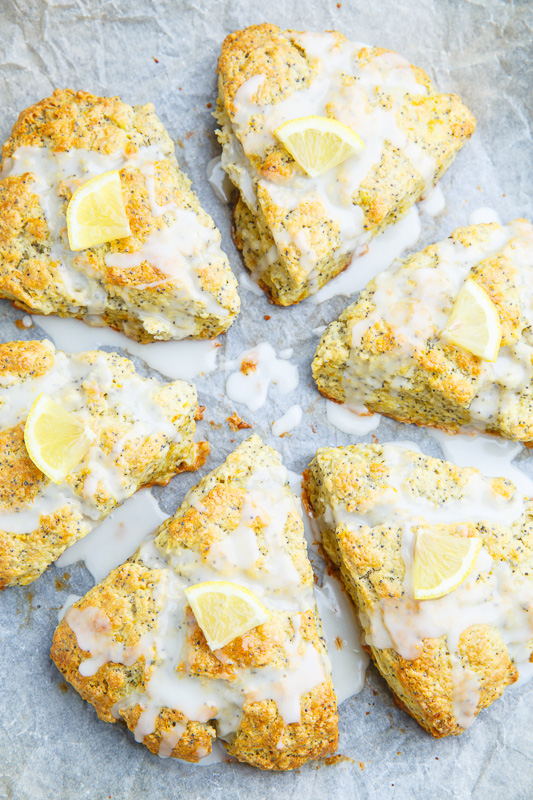 Lemon Poppy Seed Ricotta Scones with Strawberry Sauce Lemon Poppy Seed Ricotta Scones with Strawberry Sauce