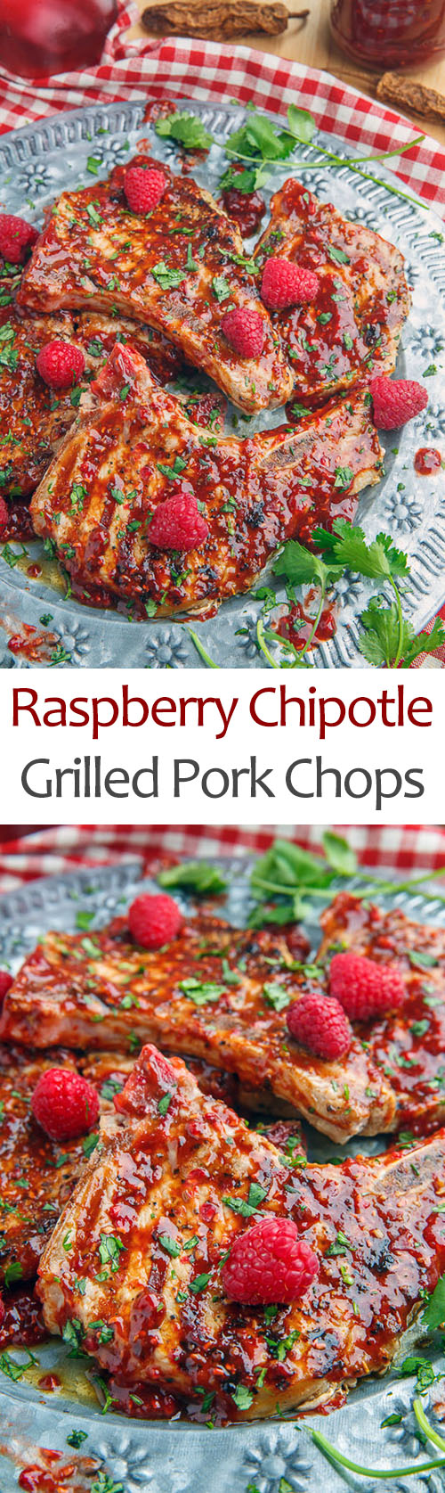 Raspberry Balsamic Chipotle Grilled Pork Chops Raspberry Balsamic Chipotle Grilled Pork Chops