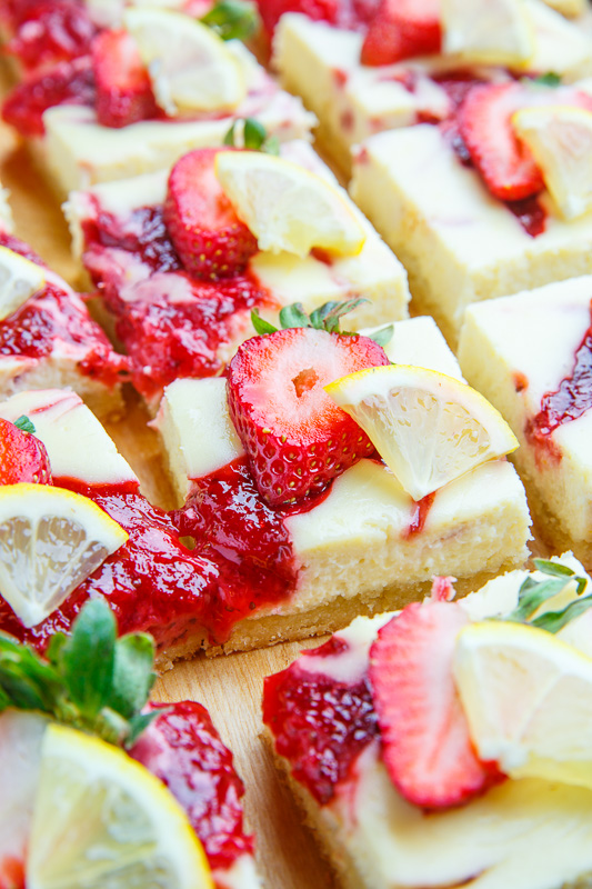 Strawberry Lemon Cheesecake Bars Strawberry Lemon Cheesecake Bars