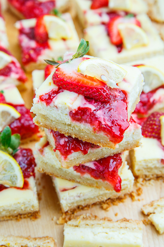 Strawberry Lemon Cheesecake Bars Strawberry Lemon Cheesecake Bars