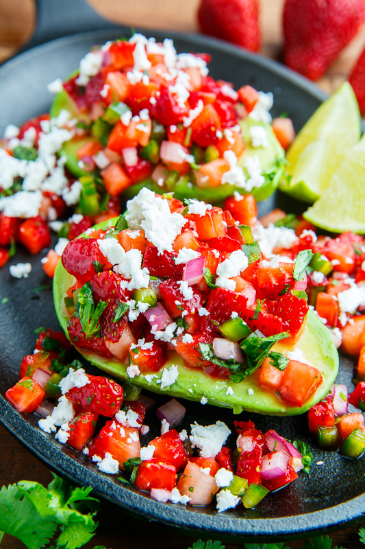 Strawberry Salsa Stuffed Avocado