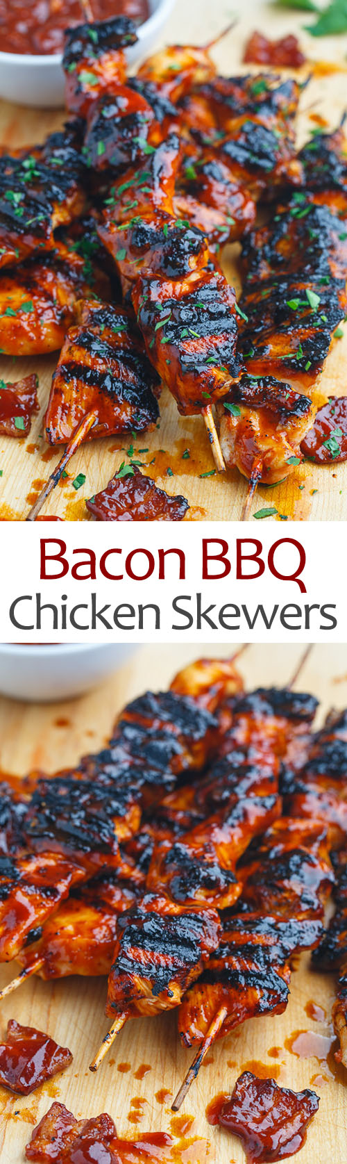 Bacon BBQ Chicken Skewers Bacon BBQ Chicken Skewers
