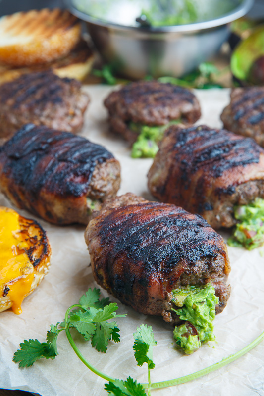 Bacon Wrapped Guacamole Stuffed Burgers Bacon Wrapped Guacamole Stuffed Burgers