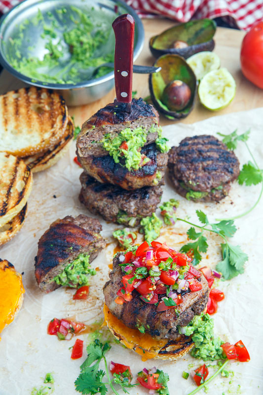 Bacon Wrapped Guacamole Stuffed Burgers Bacon Wrapped Guacamole Stuffed Burgers