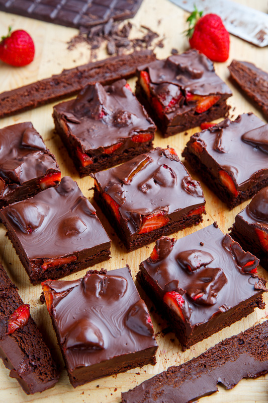 Chocolate Covered Strawberry Brownies Chocolate Covered Strawberry Brownies