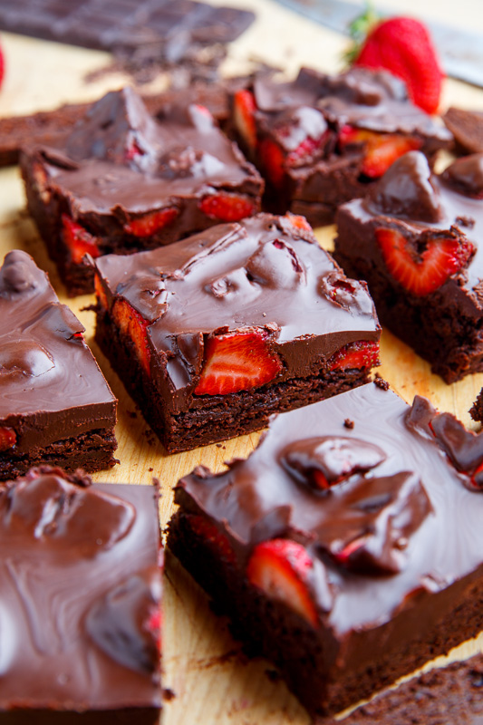 Chocolate Covered Strawberry Brownies Chocolate Covered Strawberry Brownies