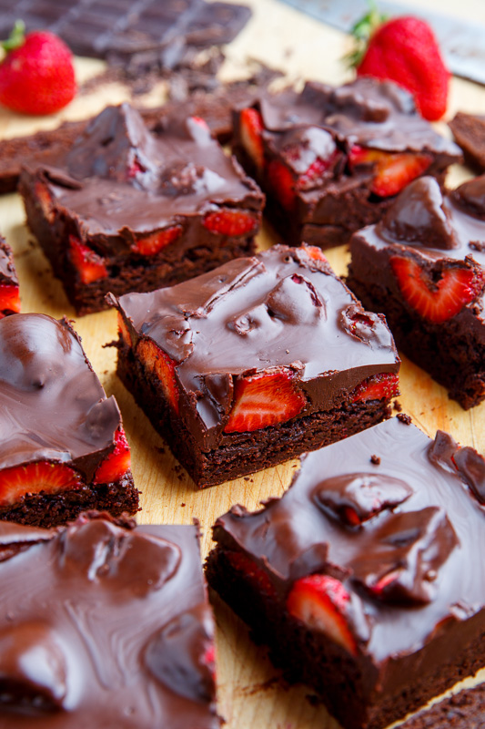 Chocolate Covered Strawberry Brownies Chocolate Covered Strawberry Brownies