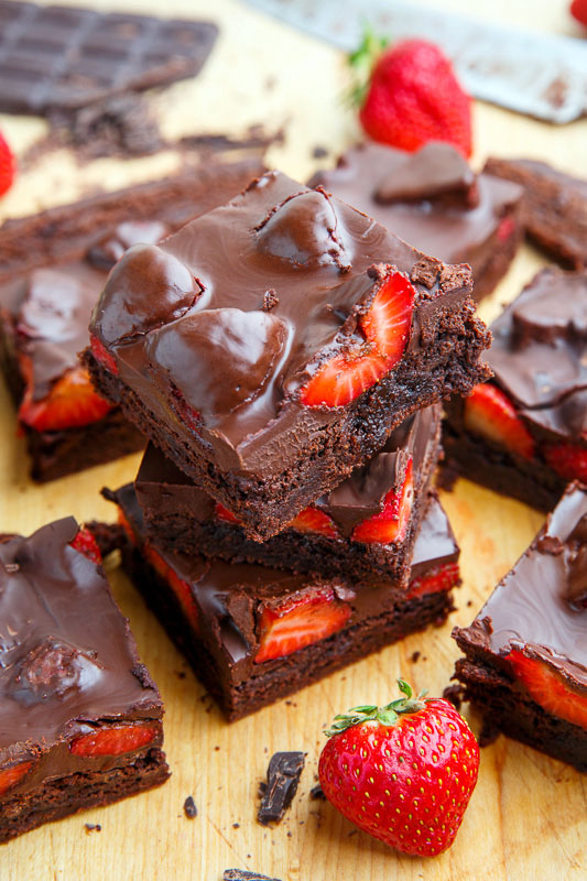 Chocolate Covered Strawberry Brownies Chocolate Covered Strawberry Brownies