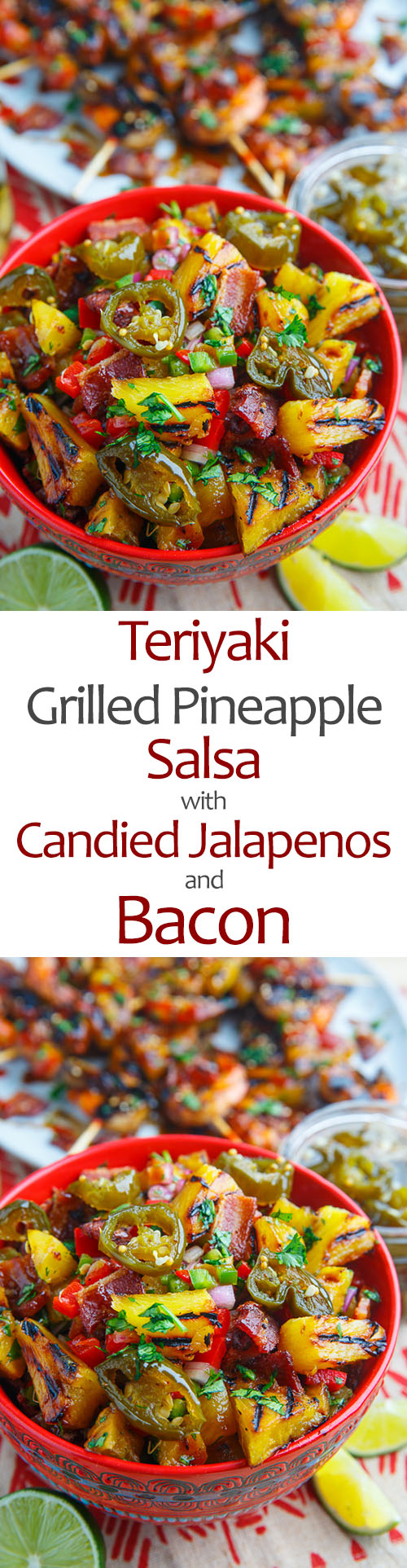 Teriyaki Grilled Pineapple Salsa with Candied Jalapenos and Bacon Teriyaki Grilled Pineapple Salsa with Candied Jalapenos and Bacon