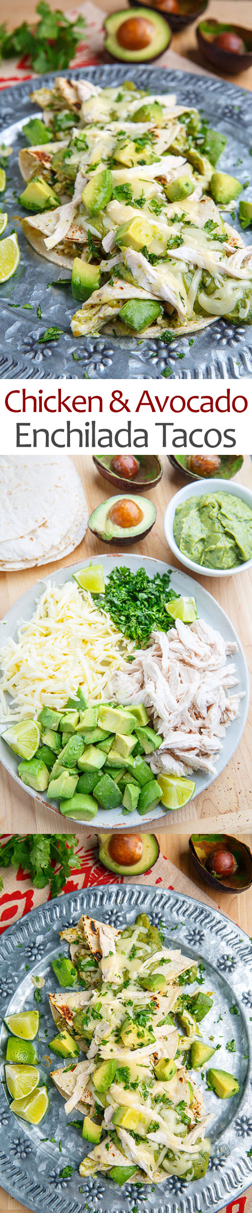 Chicken and Avocado Enchilada Tacos Chicken and Avocado Enchilada Tacos