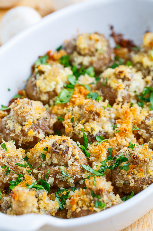 Crispy Buttery Garlic Roasted Mushrooms Crispy Buttery Garlic Roasted Mushrooms