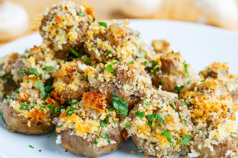 Crispy Buttery Garlic Roasted Mushrooms Crispy Buttery Garlic Roasted Mushrooms