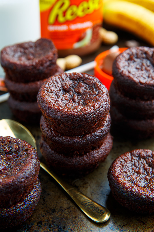 Flourless Chocolate Peanut Butter and Banana Muffins Flourless Chocolate Peanut Butter and Banana Muffins