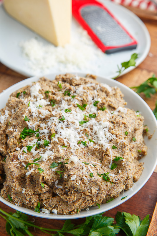 Asiago Roasted Mushroom Mashed Cauliflower