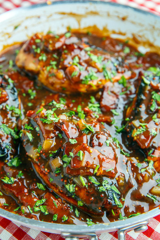 Balsamic Maple Dijon Chicken with Bacon Sauce