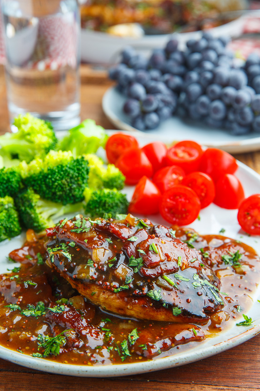 Balsamic Maple Dijon Chicken with Bacon Sauce Balsamic Maple Dijon Chicken with Bacon Sauce