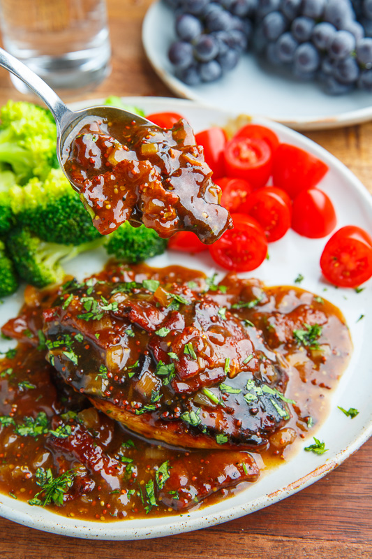 Balsamic Maple Dijon Chicken with Bacon Sauce Balsamic Maple Dijon Chicken with Bacon Sauce