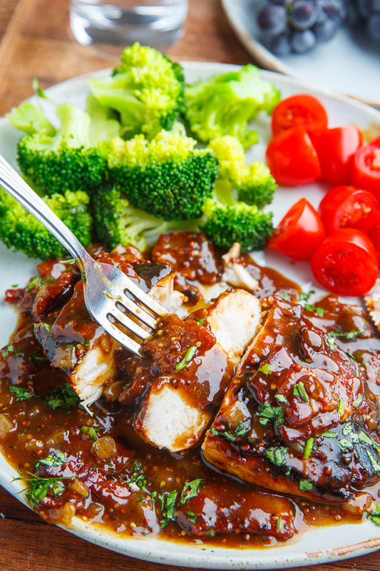 Balsamic Maple Dijon Chicken with Bacon Sauce Balsamic Maple Dijon Chicken with Bacon Sauce