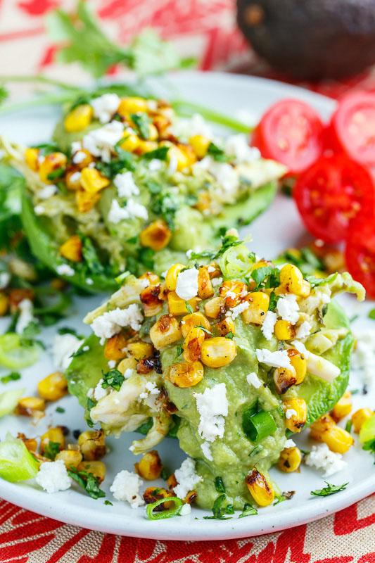 Chicken Enchilada Stuffed Avocados Chicken Enchilada Stuffed Avocados