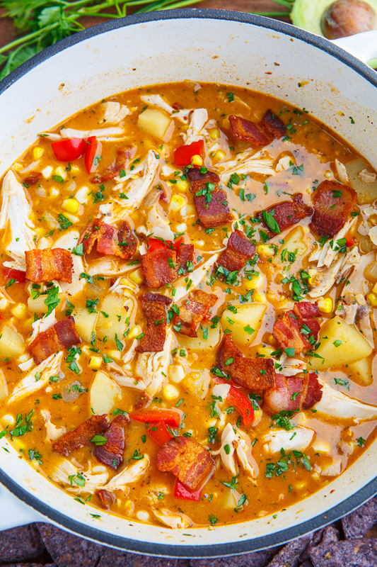 Chipotle Chicken and Corn Bacon Chowder Chipotle Chicken and Corn Bacon Chowder